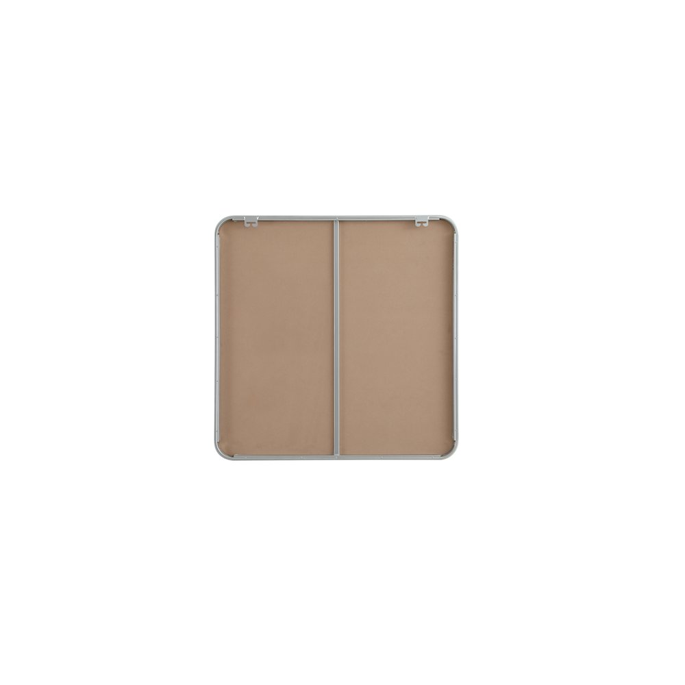 Contour Metal Square Mirror 30x30 in Silver. Picture 7
