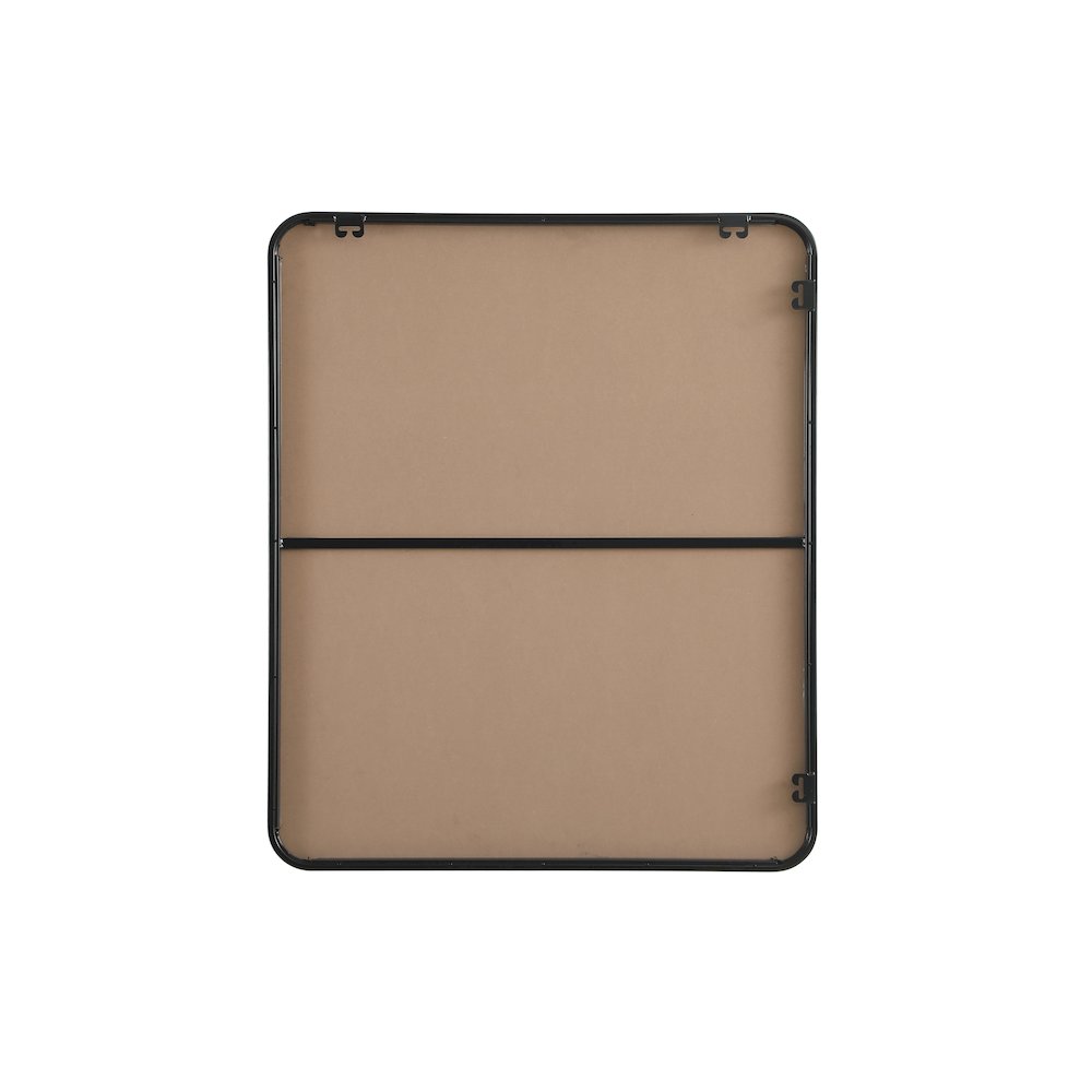 Contour Metal Rectangle Mirror 30x36 in Black. Picture 11