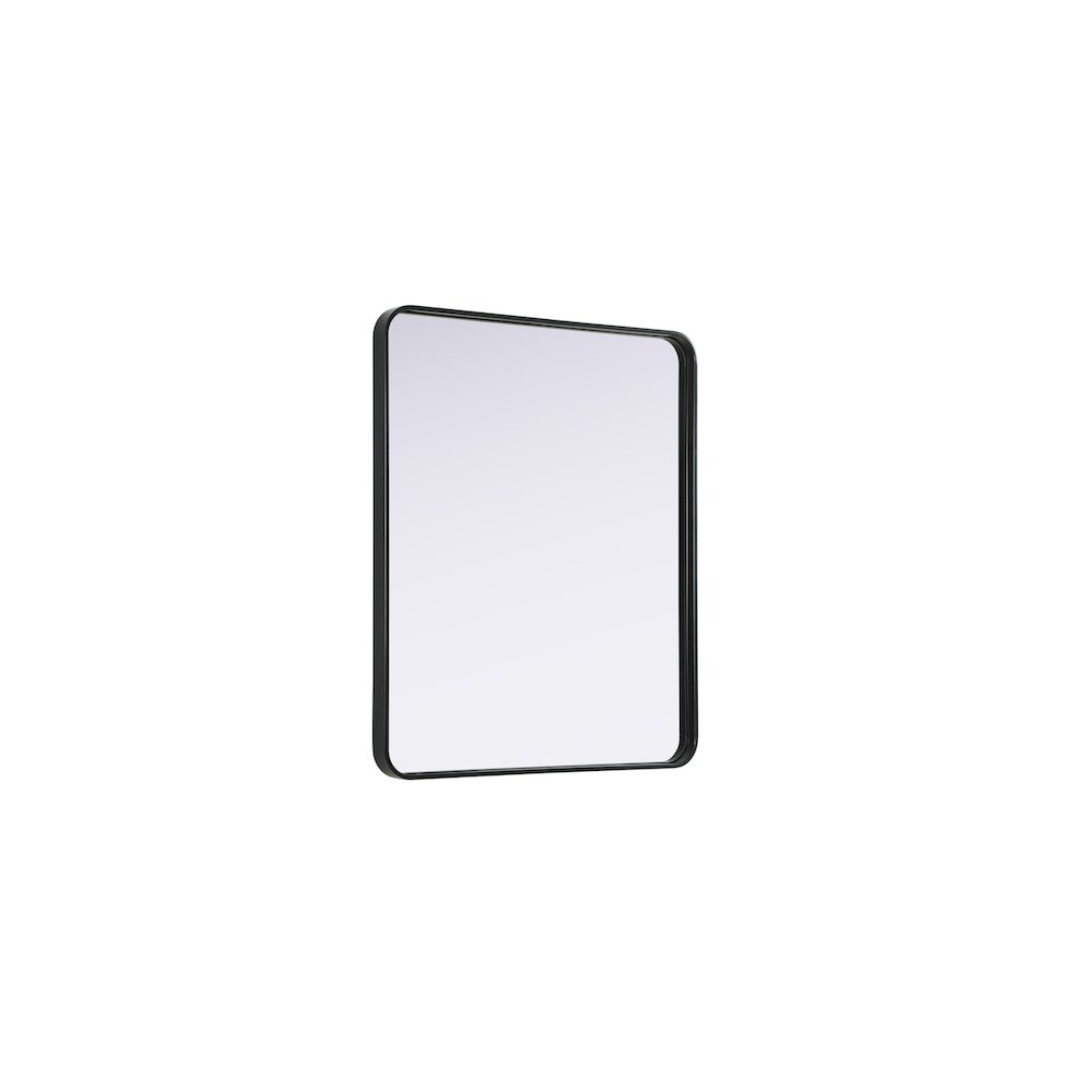Contour Metal Rectangle Mirror 30x36 in Black. Picture 4