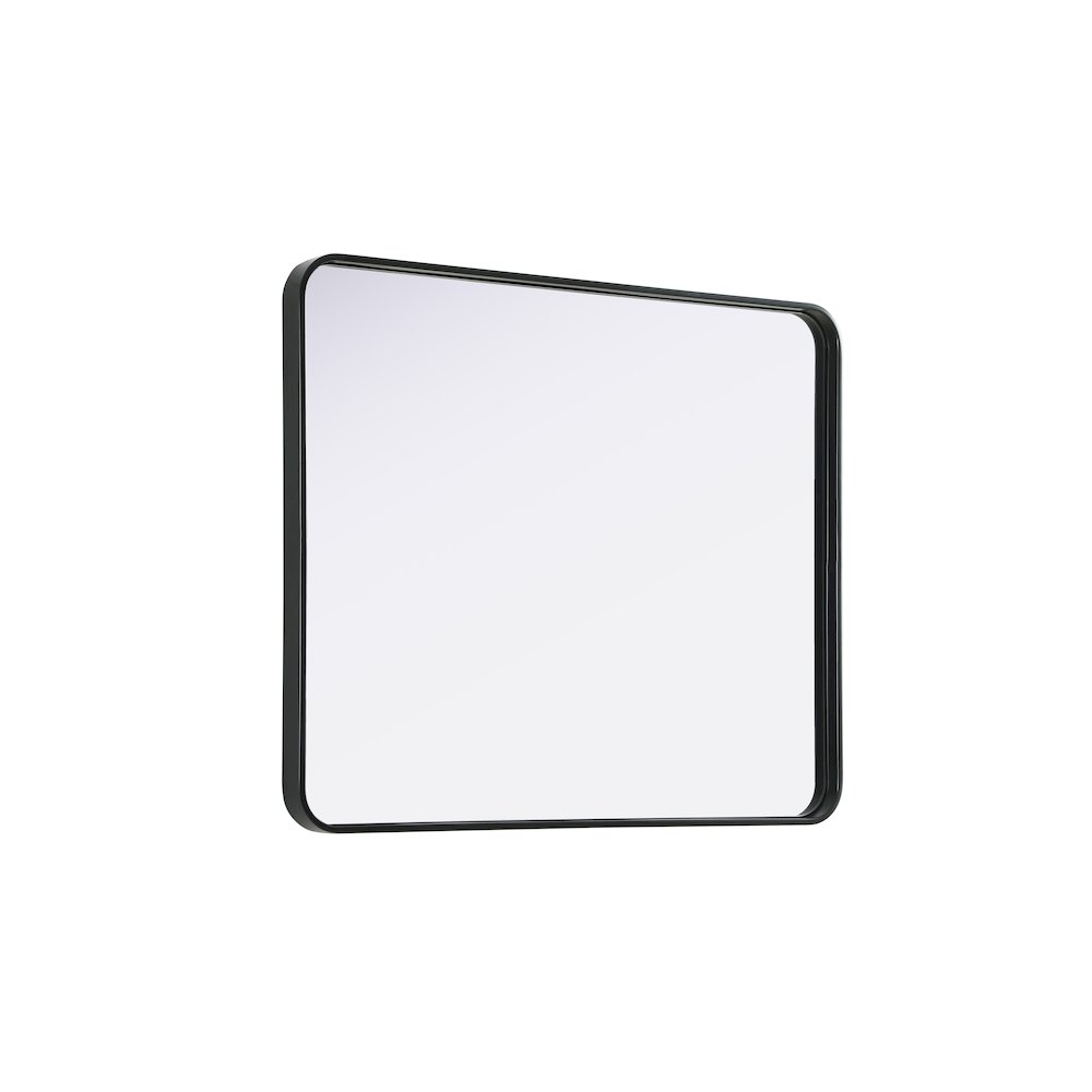 Contour Metal Rectangle Mirror 30x36 in Black. Picture 8