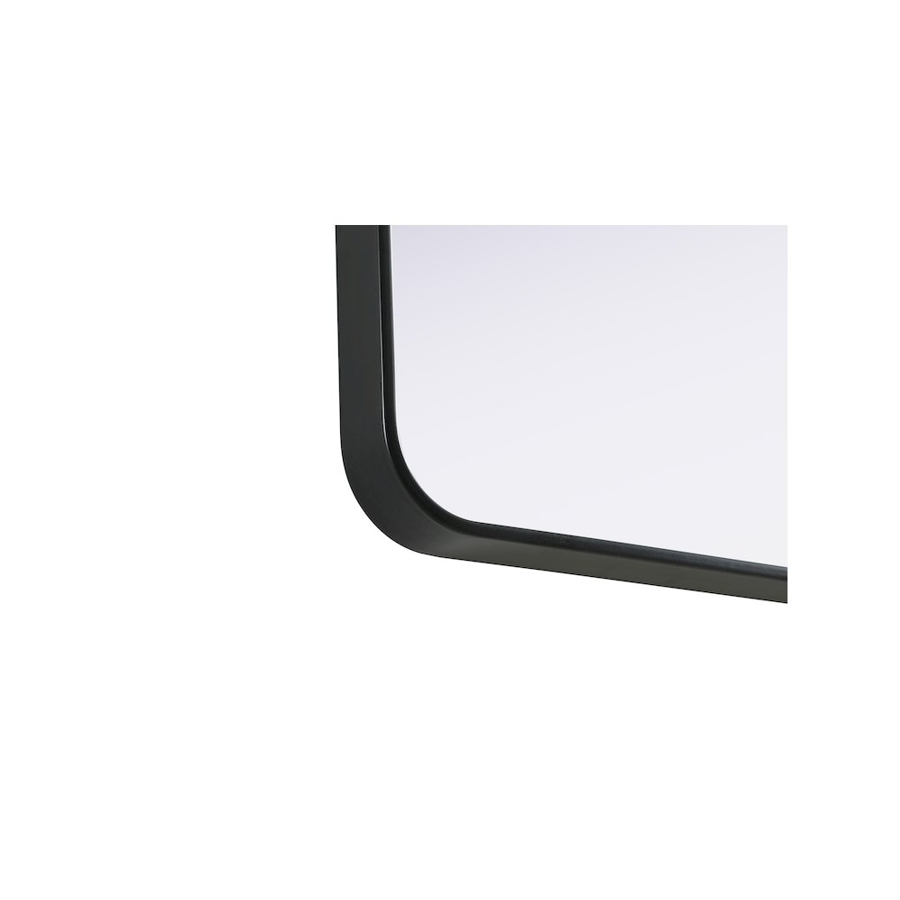 Contour Metal Rectangle Mirror 30x36 in Black. Picture 9