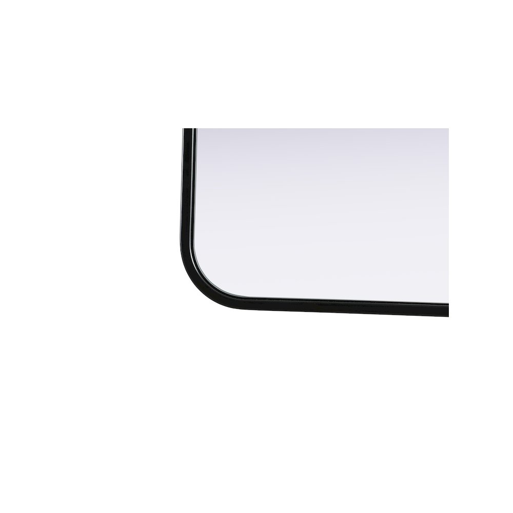 Contour Metal Rectangle Mirror 30x36 in Black. Picture 10