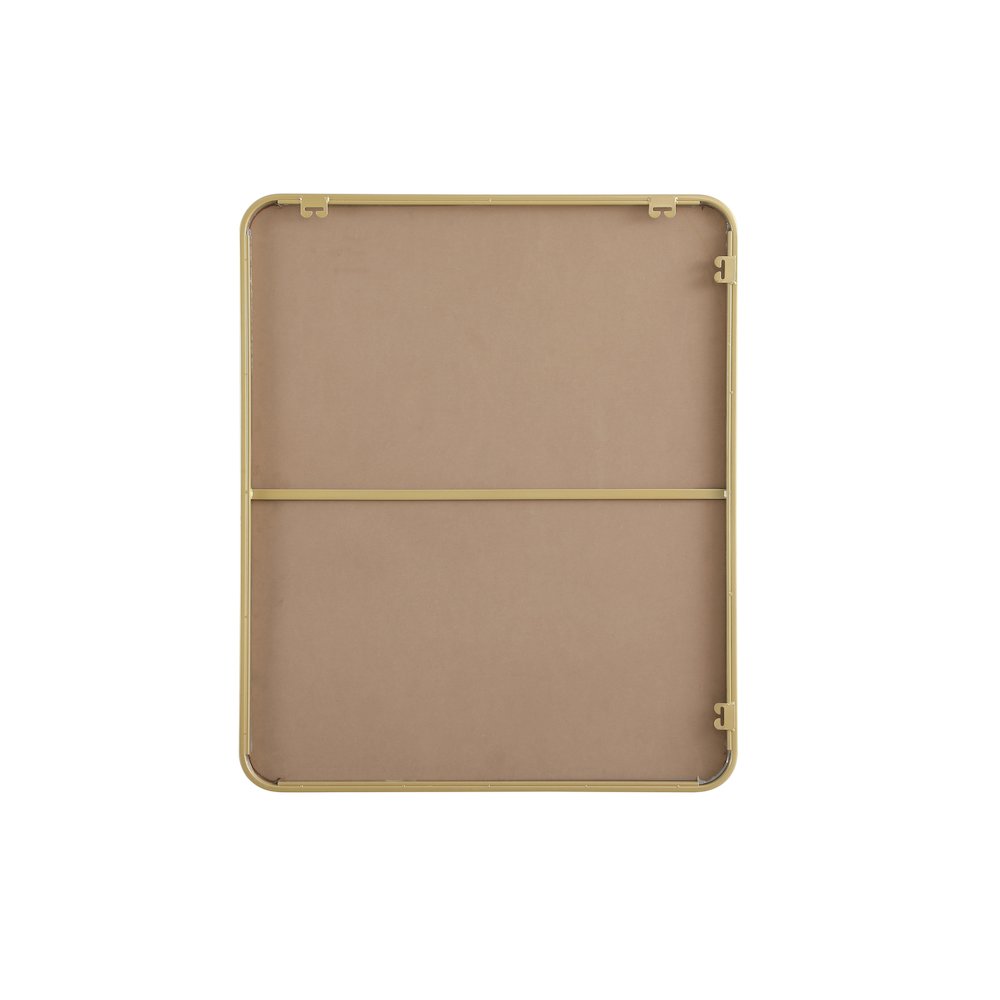 Contour Metal Rectangle Mirror 30x36 in Brass. Picture 11