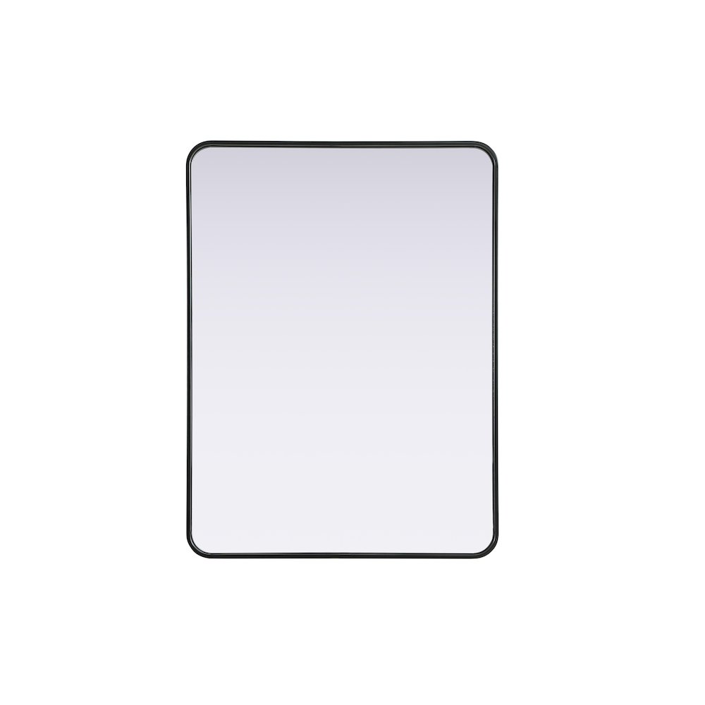 Contour Metal Rectangle Mirror 30x40 in Black. Picture 1
