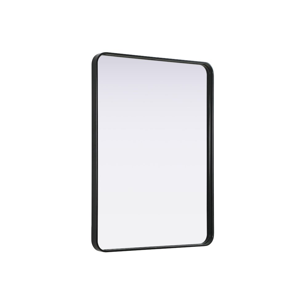 Contour Metal Rectangle Mirror 30x40 in Black. Picture 4