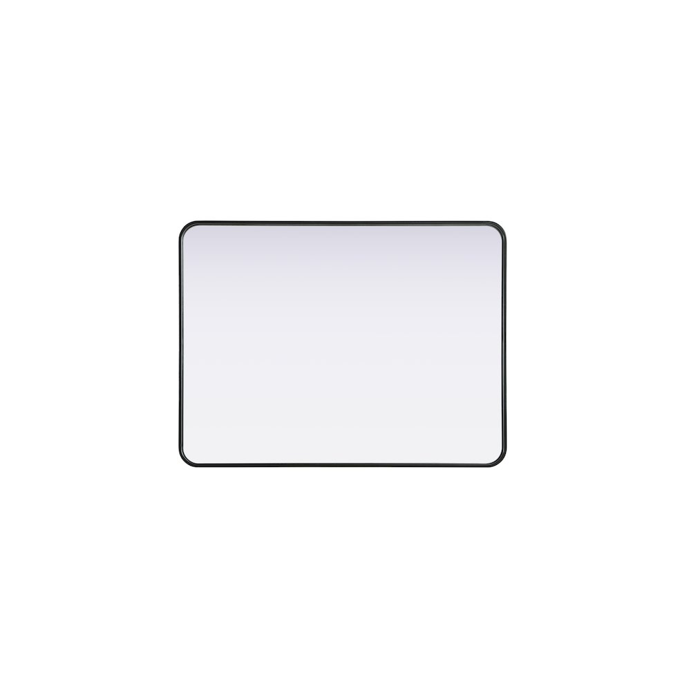 Contour Metal Rectangle Mirror 30x40 in Black. Picture 5