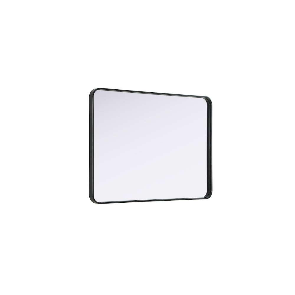 Contour Metal Rectangle Mirror 30x40 in Black. Picture 8