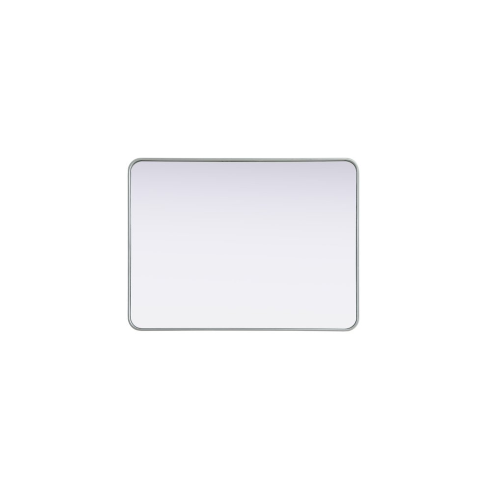 Contour Metal Rectangle Mirror 30x40 in Silver. Picture 5
