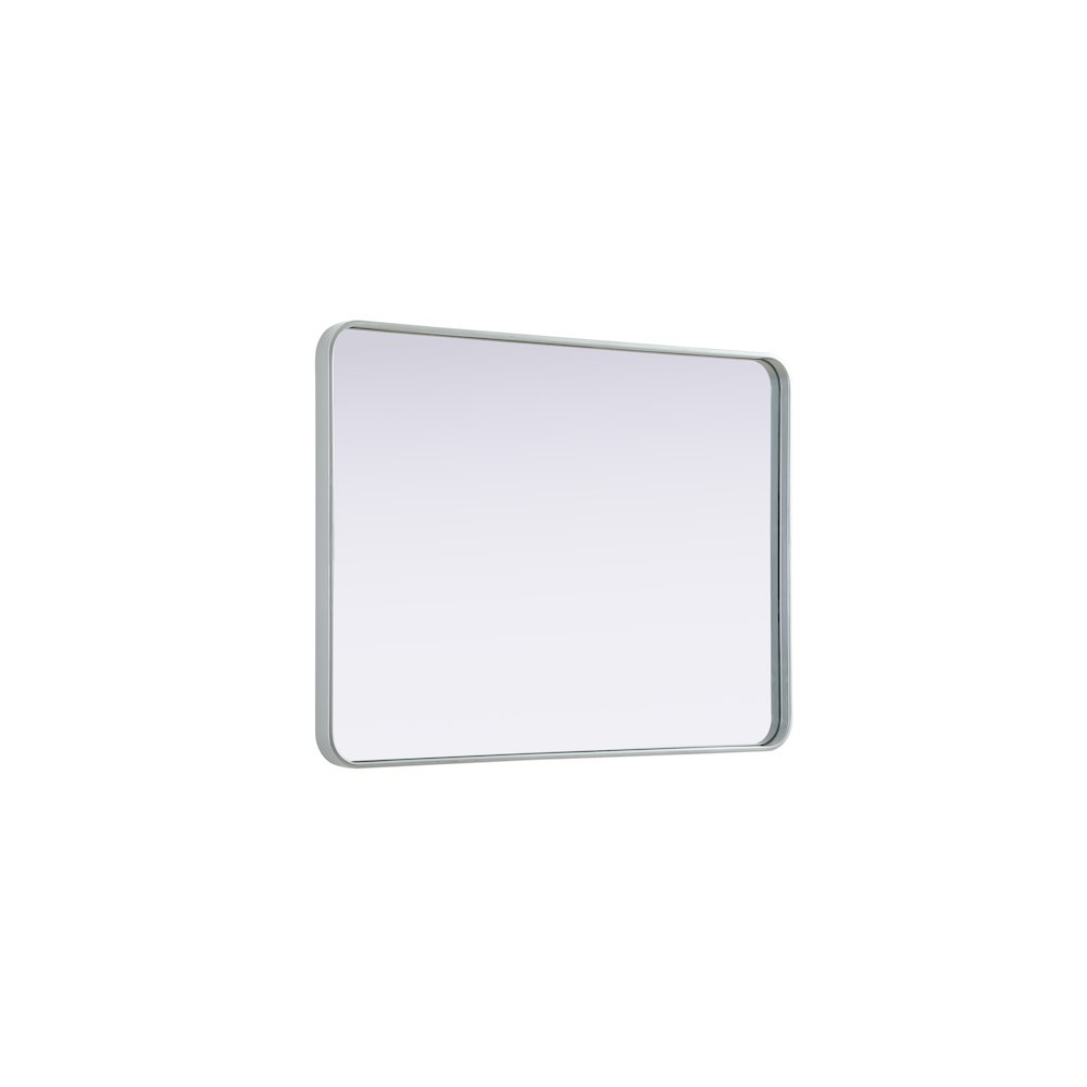 Contour Metal Rectangle Mirror 30x40 in Silver. Picture 8
