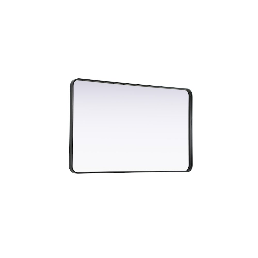Contour Metal Rectangle Mirror 30x48 in Black. Picture 8