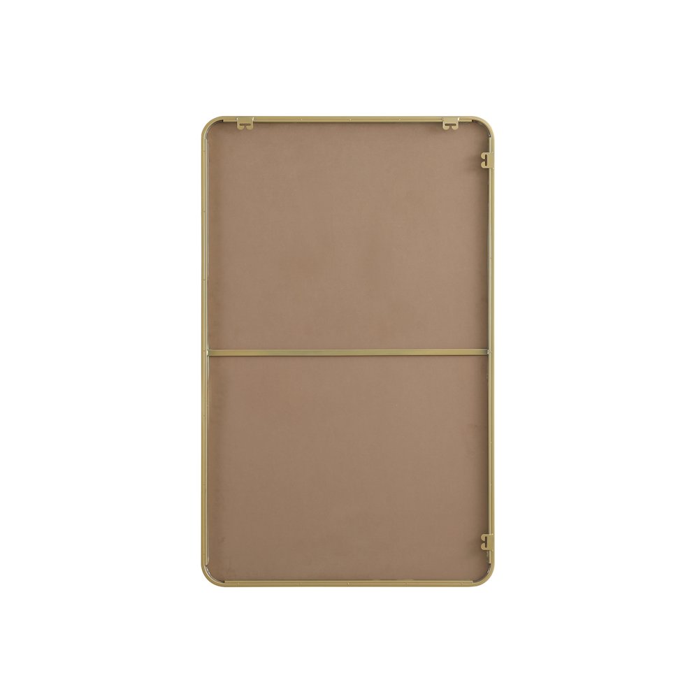 Contour Metal Rectangle Mirror 30x48 in Brass. Picture 11