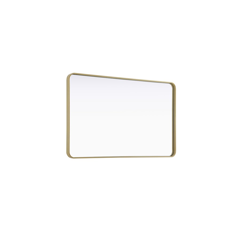 Contour Metal Rectangle Mirror 30x48 in Brass. Picture 8