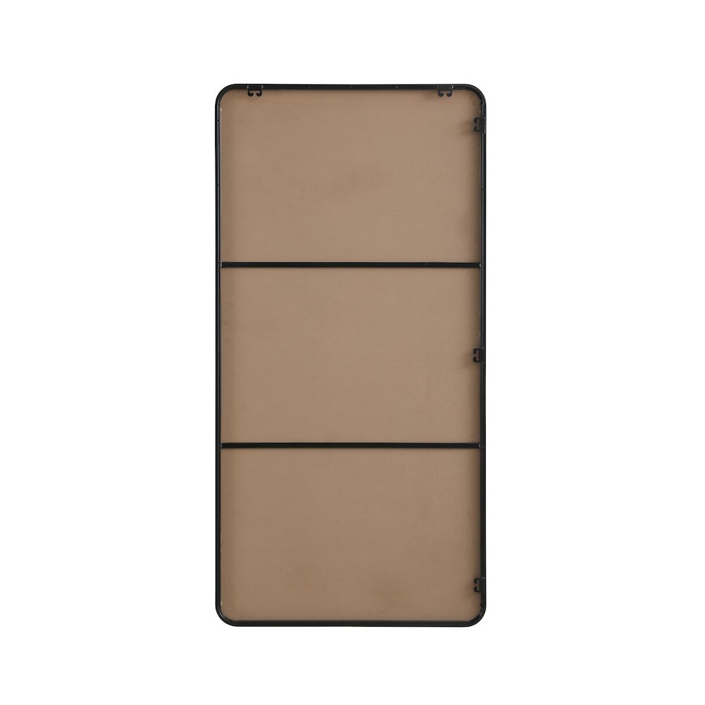 Contour Metal Rectangle Mirror 30x60 in Black. Picture 11