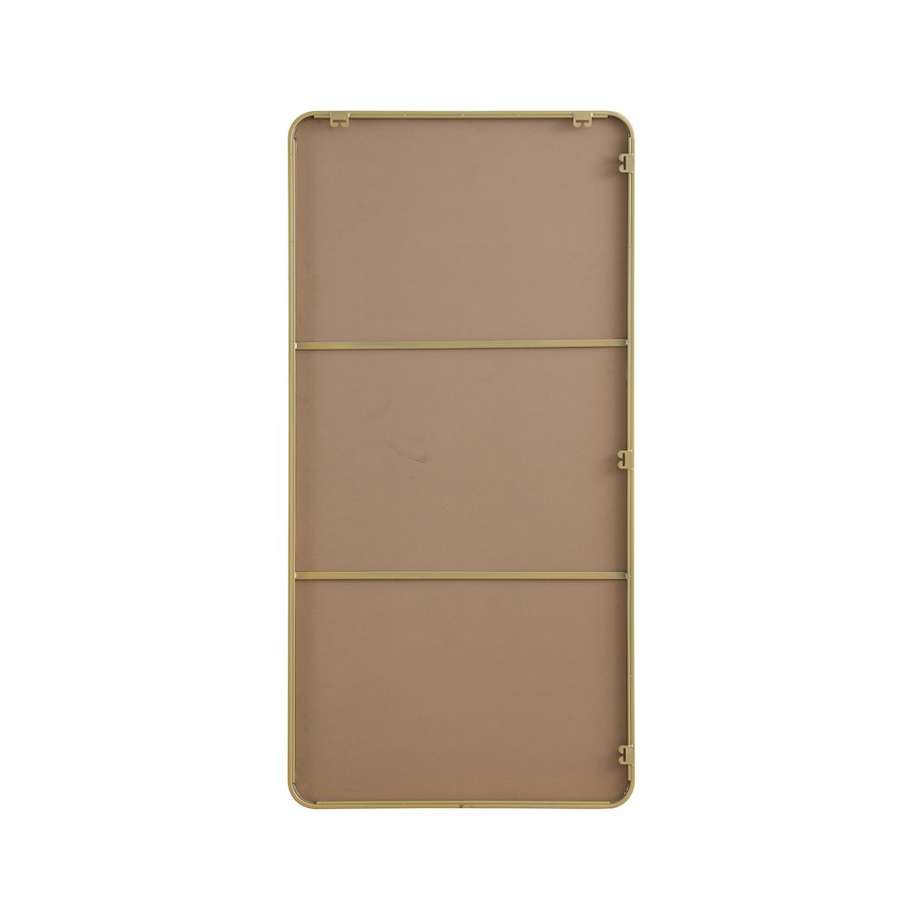 Contour Metal Rectangle Mirror 30x60 in Brass. Picture 11