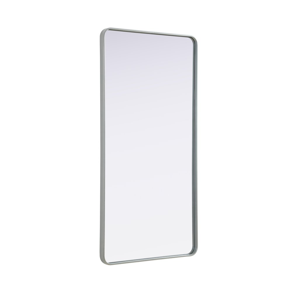 Contour Metal Rectangle Mirror 30x60 in Silver. Picture 4