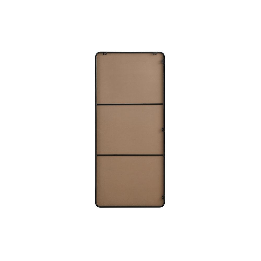 Contour Metal Rectangle Mirror 32x72 in Black. Picture 11