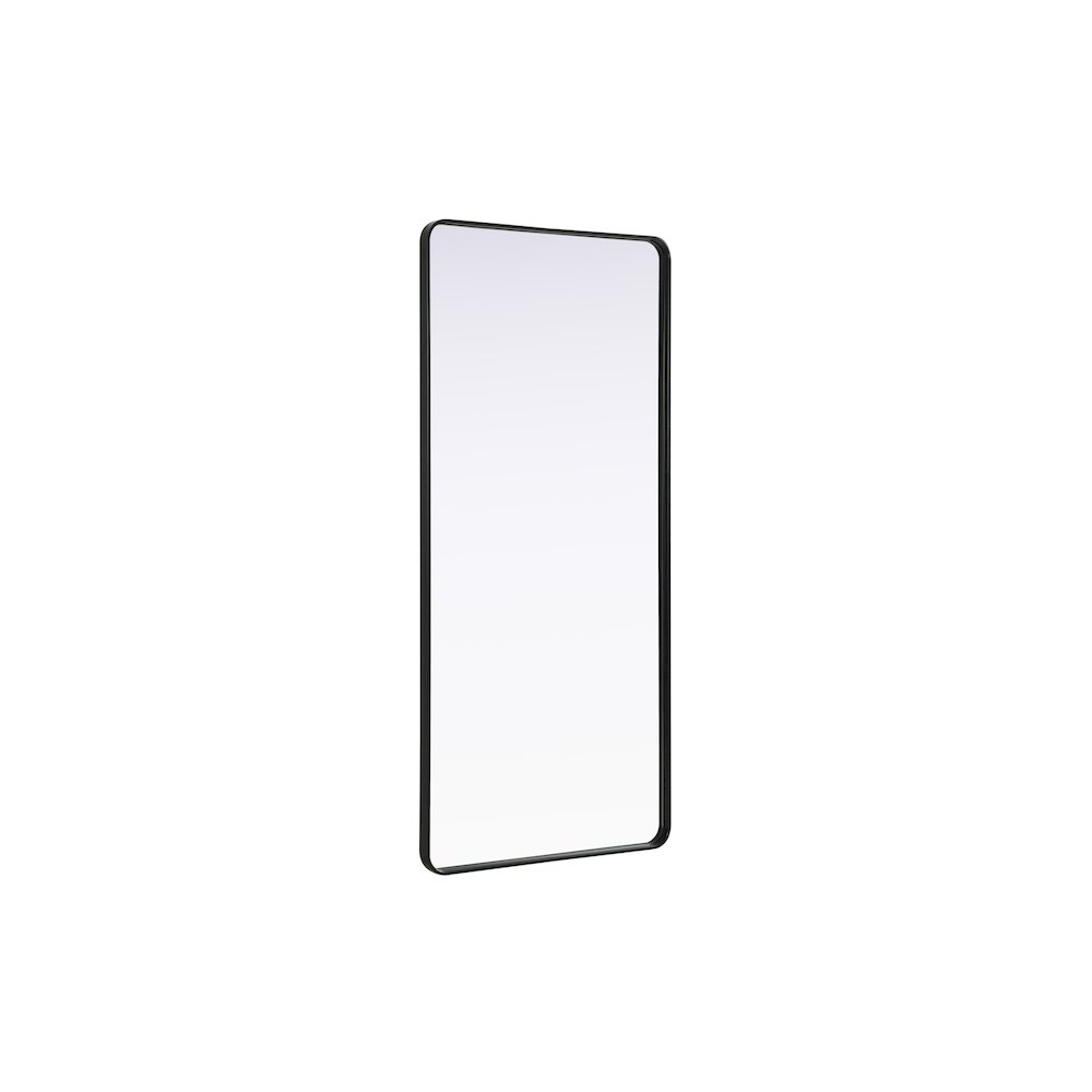 Contour Metal Rectangle Mirror 32x72 in Black. Picture 4
