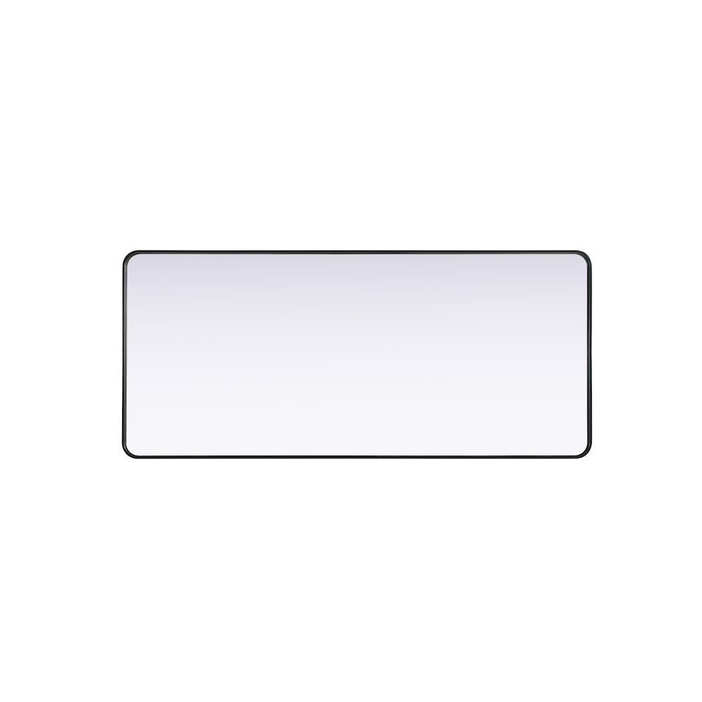 Contour Metal Rectangle Mirror 32x72 in Black. Picture 5