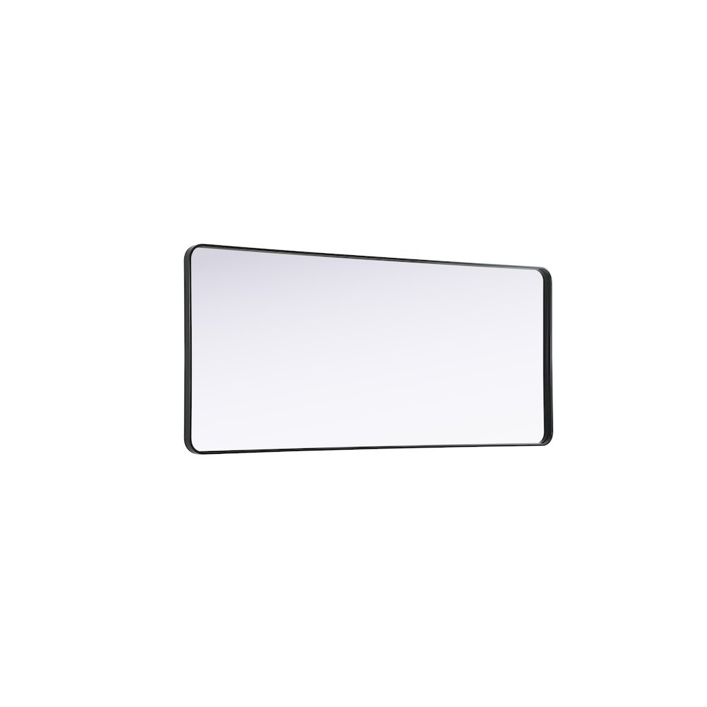 Contour Metal Rectangle Mirror 32x72 in Black. Picture 8