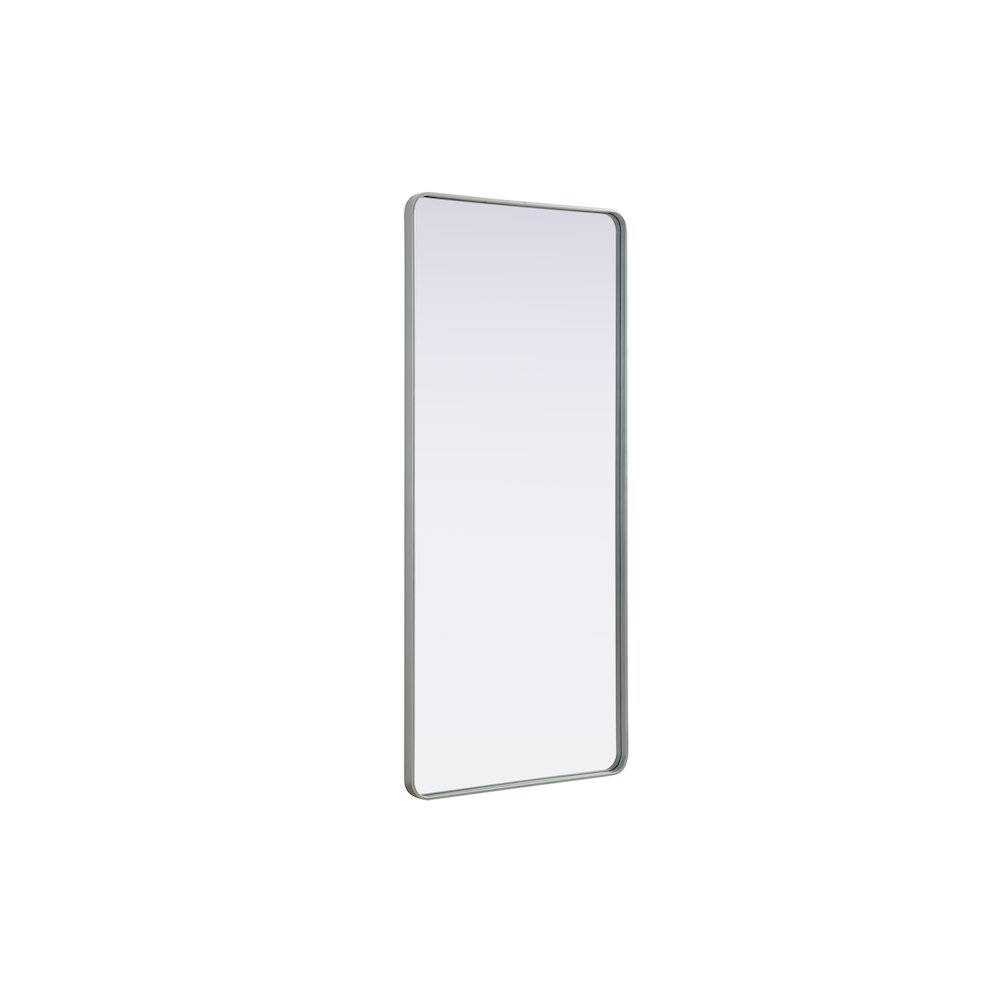 Contour Metal Rectangle Mirror 32x72 in Silver. Picture 4
