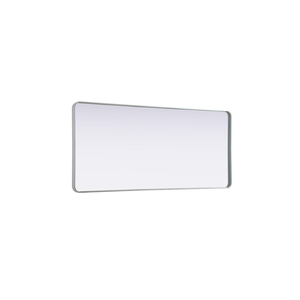 Contour Metal Rectangle Mirror 32x72 in Silver. Picture 8