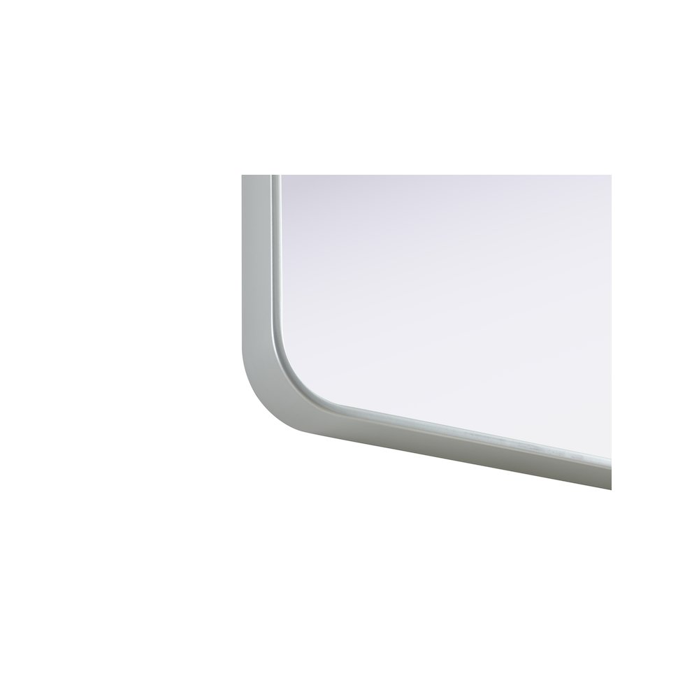Contour Metal Rectangle Mirror 32x72 in Silver. Picture 9