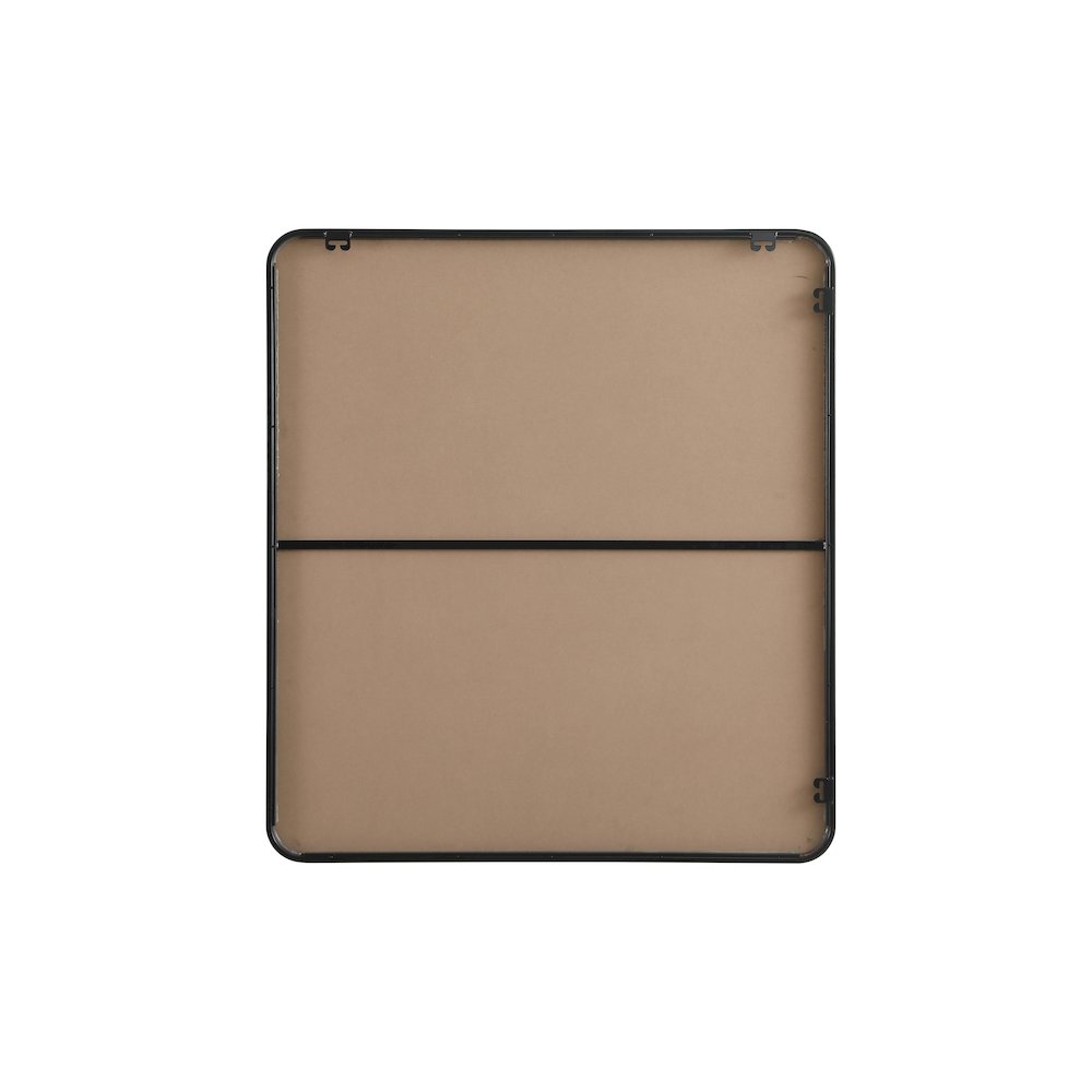 Contour Metal Rectangle Mirror 36x40 in Black. Picture 11