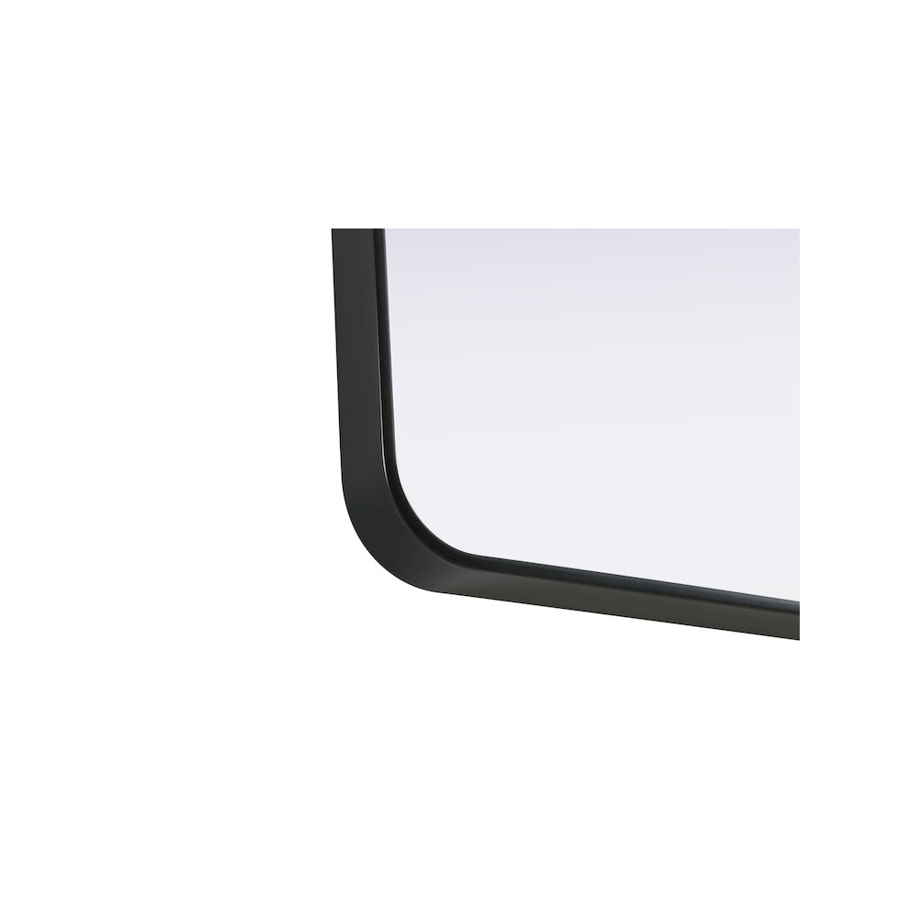 Contour Metal Rectangle Mirror 36x40 in Black. Picture 10