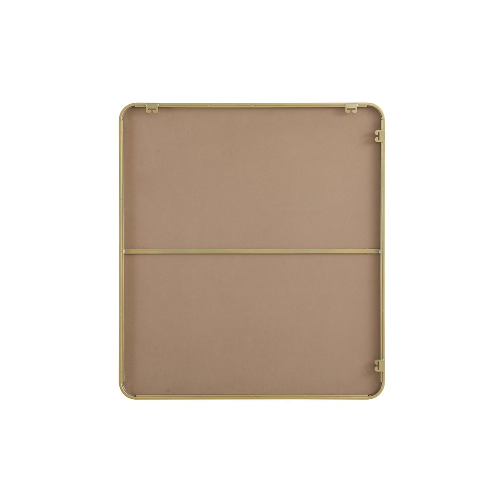 Contour Metal Rectangle Mirror 36x40 in Brass. Picture 11