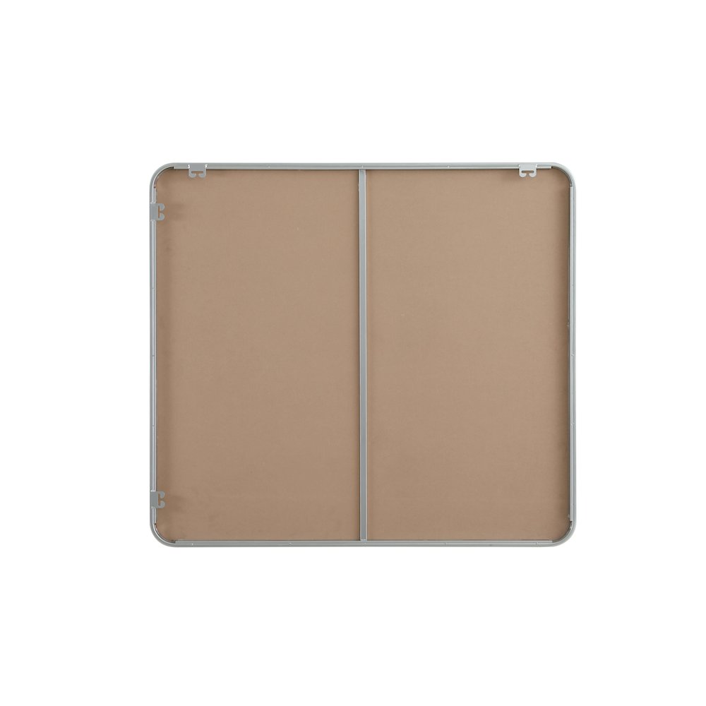 Contour Metal Rectangle Mirror 36x40 in Silver. Picture 11