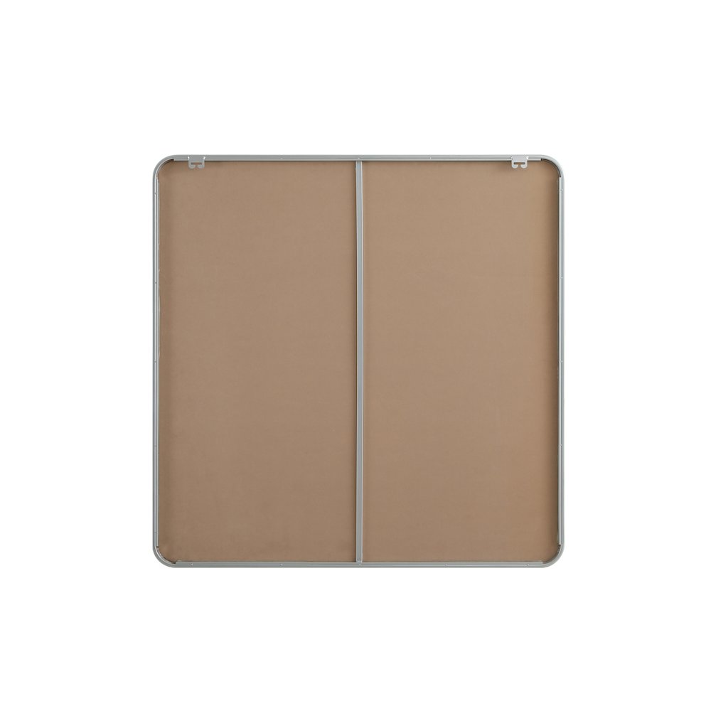 Contour Metal Square Mirror 42x42 in Silver. Picture 7