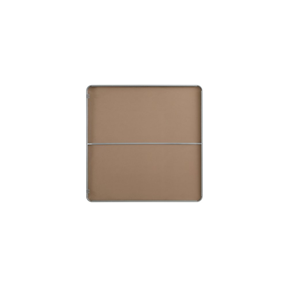 Contour Metal Square Mirror 48x48 in Silver. Picture 7