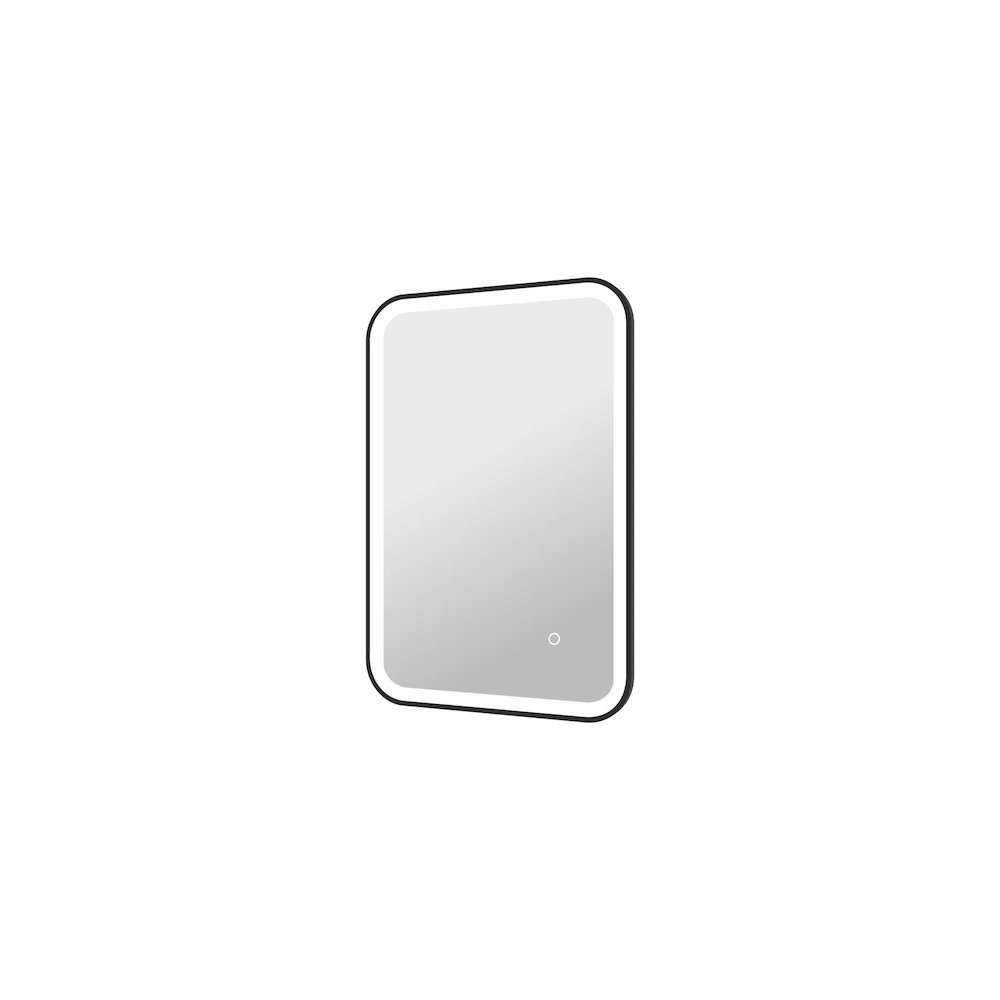 30 Inch Rectangle LED Front and Backlit Wall Mirror in Black. Picture 6