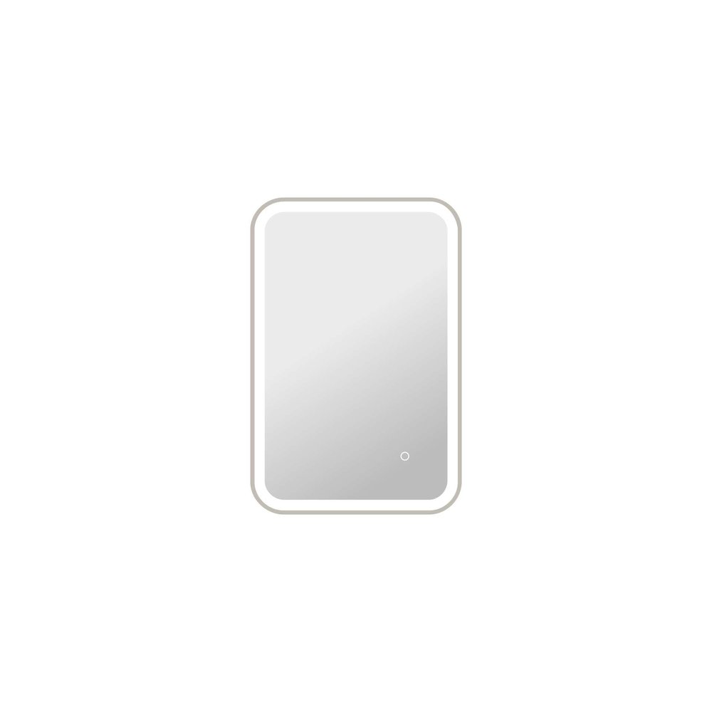 30 Inch Rectangle LED Front and Backlit Wall Mirror in Silver. Picture 1