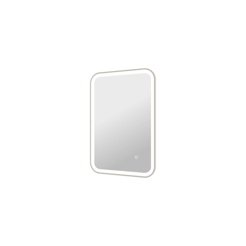 30 Inch Rectangle LED Front and Backlit Wall Mirror in Silver. Picture 6