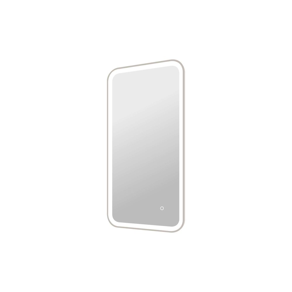 40 Inch Rectangle LED Front and Backlit Wall Mirror in Silver. Picture 6