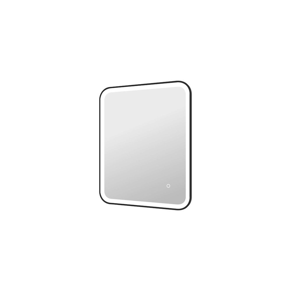 30 Inch Rectangle LED Front and Backlit Wall Mirror in Black. Picture 6