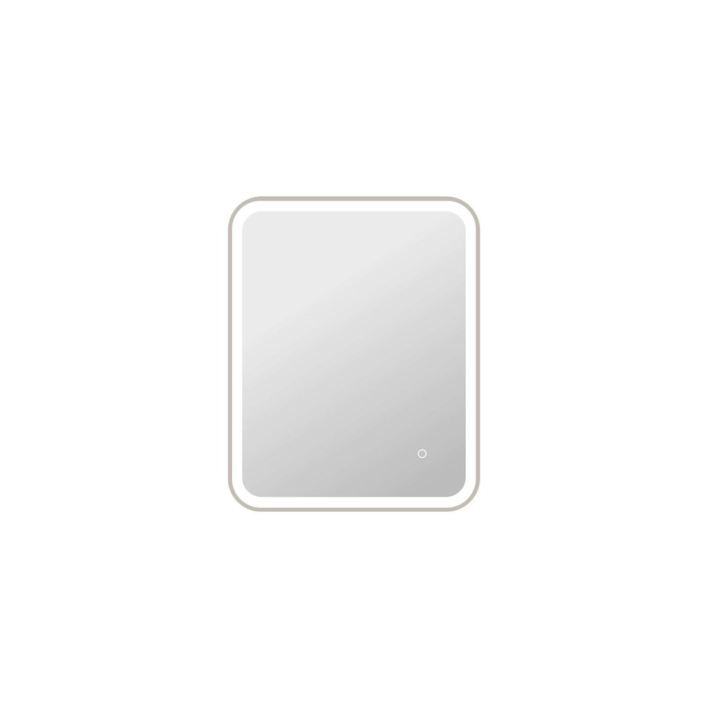 30 Inch Rectangle LED Front and Backlit Wall Mirror in Silver. Picture 1