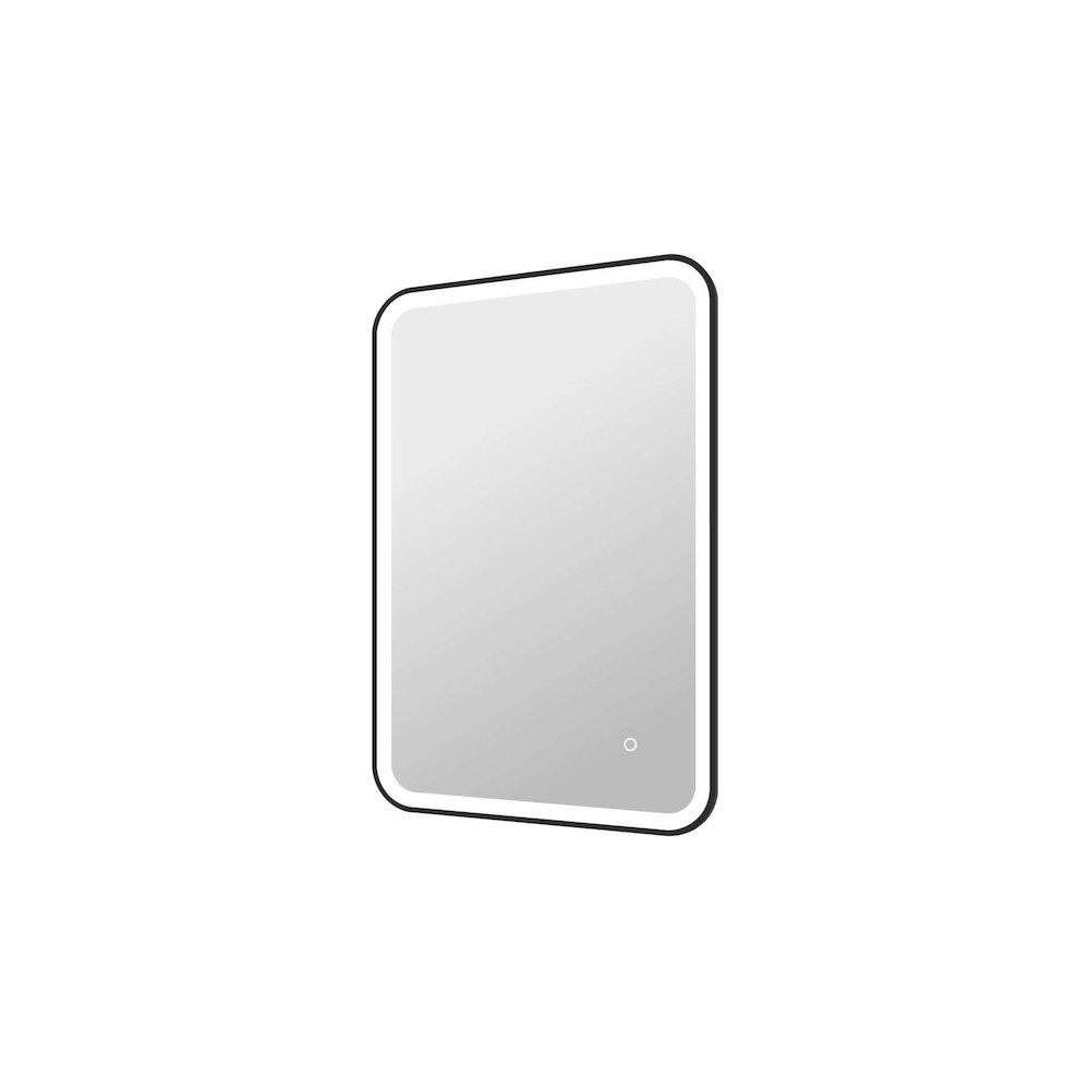 36 Inch Rectangle LED Front and Backlit Wall Mirror in Black. Picture 6