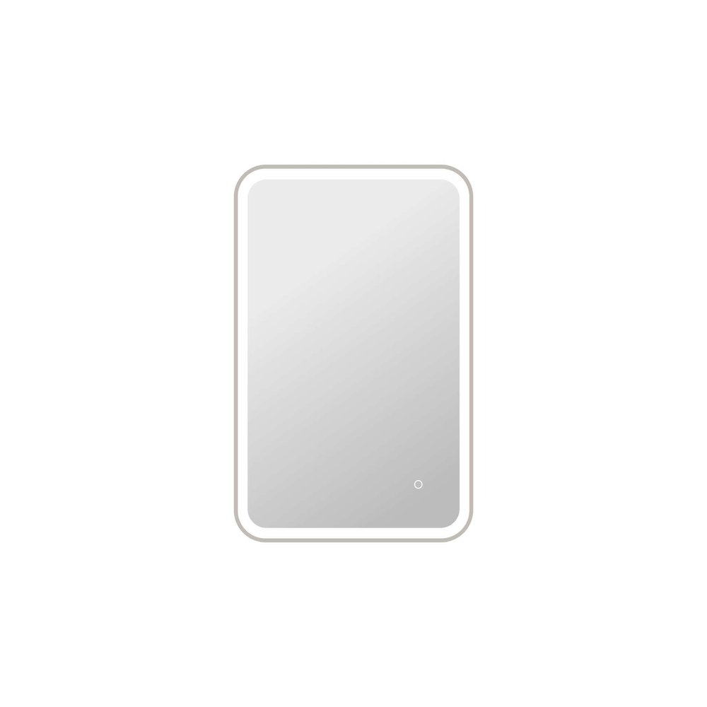 36 Inch Rectangle LED Front and Backlit Wall Mirror in Silver. Picture 1
