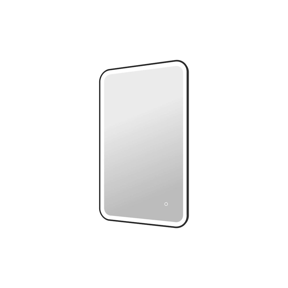 40 Inch Rectangle LED Front and Backlit Wall Mirror in Black. Picture 6