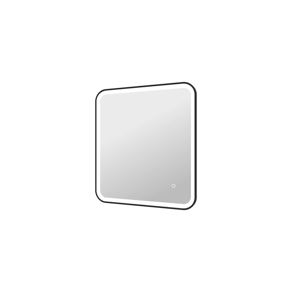 30 Inch Rectangle LED Front and Backlit Wall Mirror in Black. Picture 6