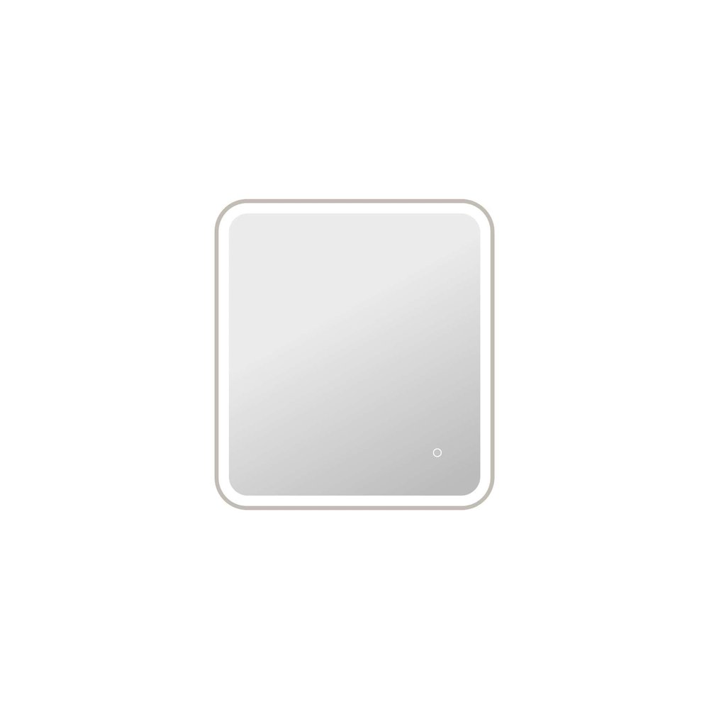30 Inch Rectangle LED Front and Backlit Wall Mirror in Silver. Picture 1