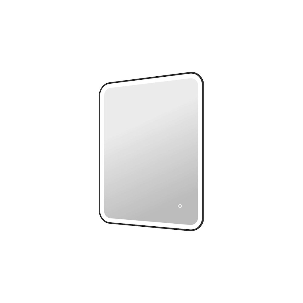 36 Inch Rectangle LED Front and Backlit Wall Mirror in Black. Picture 6