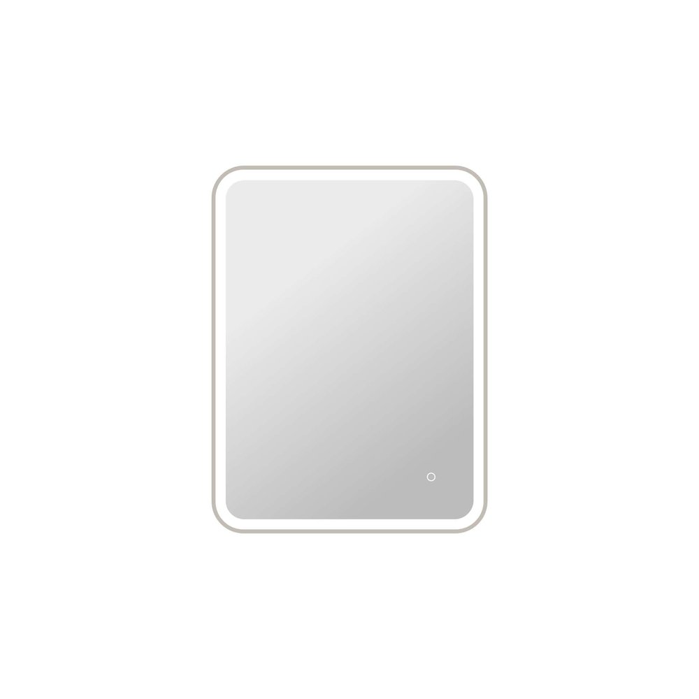 36 Inch Rectangle LED Front and Backlit Wall Mirror in Silver. Picture 1