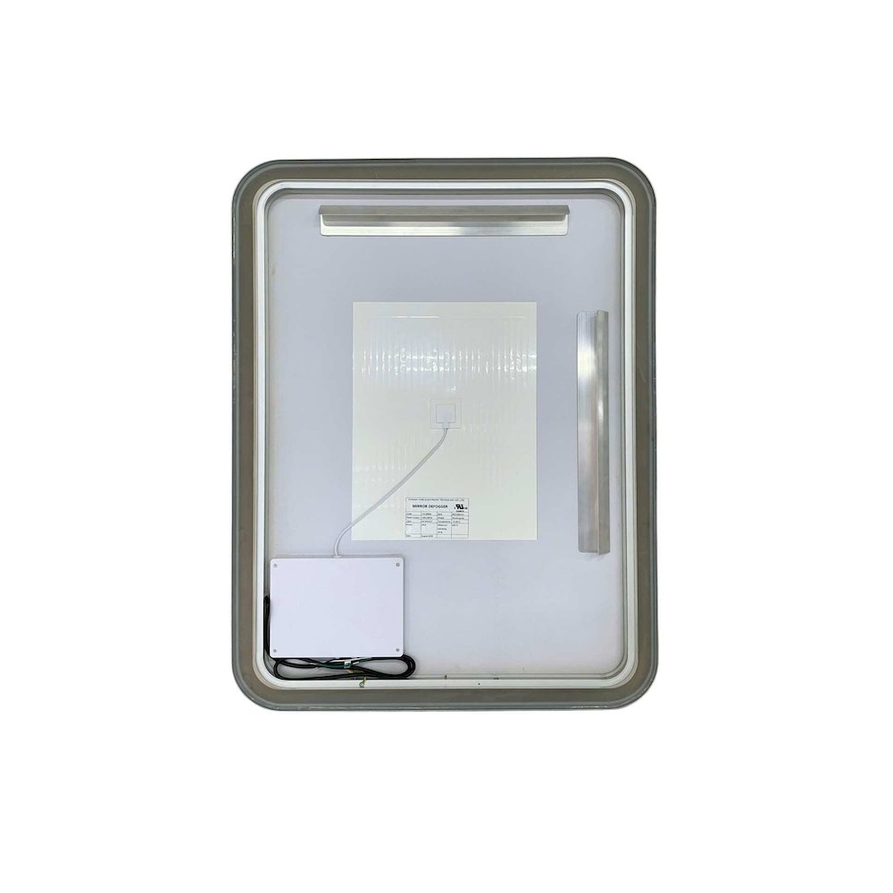 36 Inch Rectangle LED Front and Backlit Wall Mirror in Silver. Picture 7