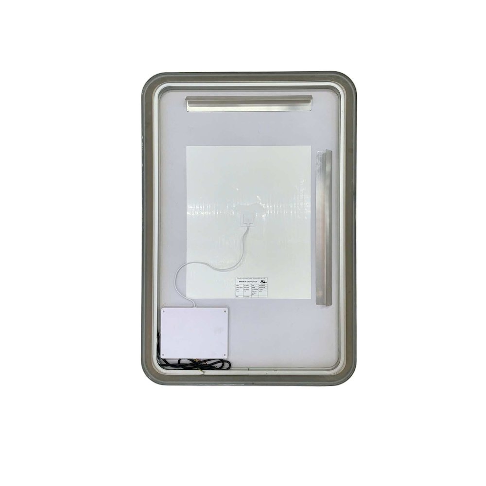 40 Inch Rectangle LED Front and Backlit Wall Mirror in Silver. Picture 7