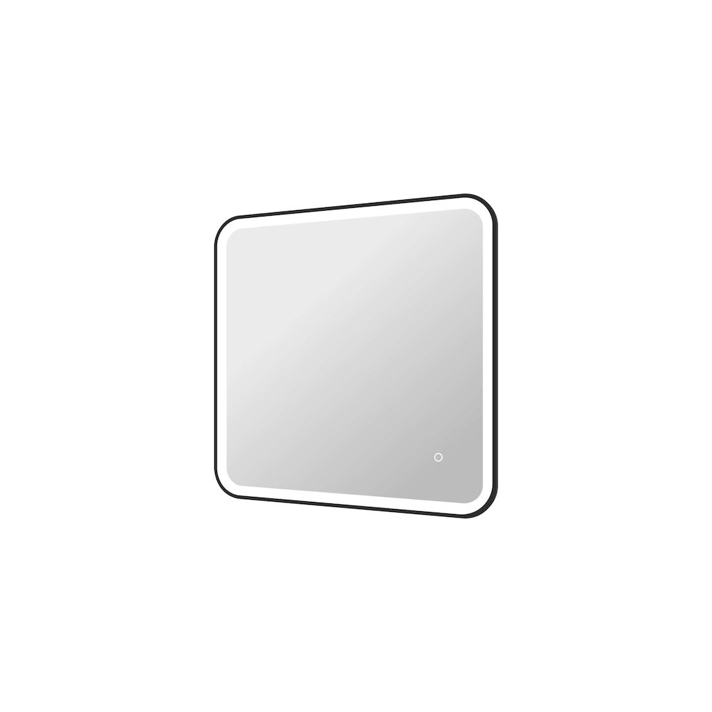 30 Inch Rectangle LED Front and Backlit Wall Mirror in Black. Picture 6