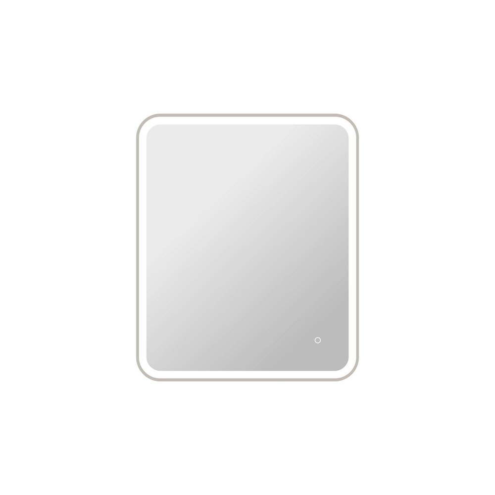 36 Inch Rectangle LED Front and Backlit Wall Mirror in Silver. Picture 1