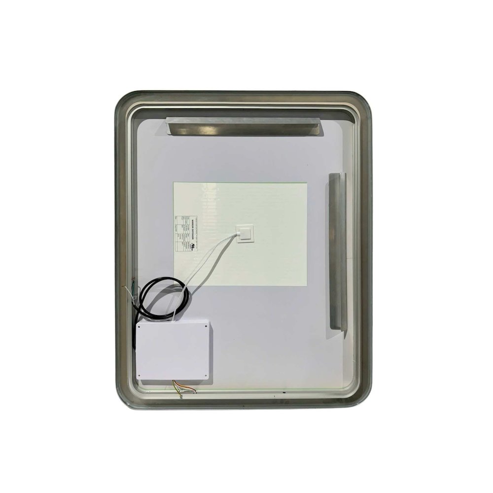 36 Inch Rectangle LED Front and Backlit Wall Mirror in Silver. Picture 7